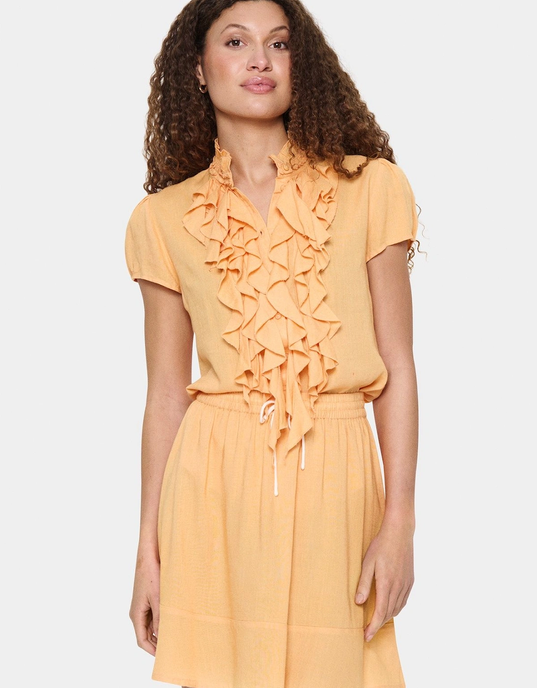 Elli Short Sleeve Ruffles Blouse, 2 of 1