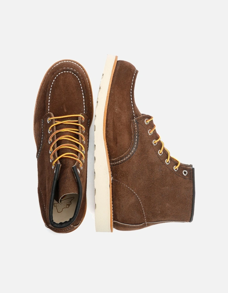 8836 6 Inch Moc Toe Suede Men's Chocolate Boots