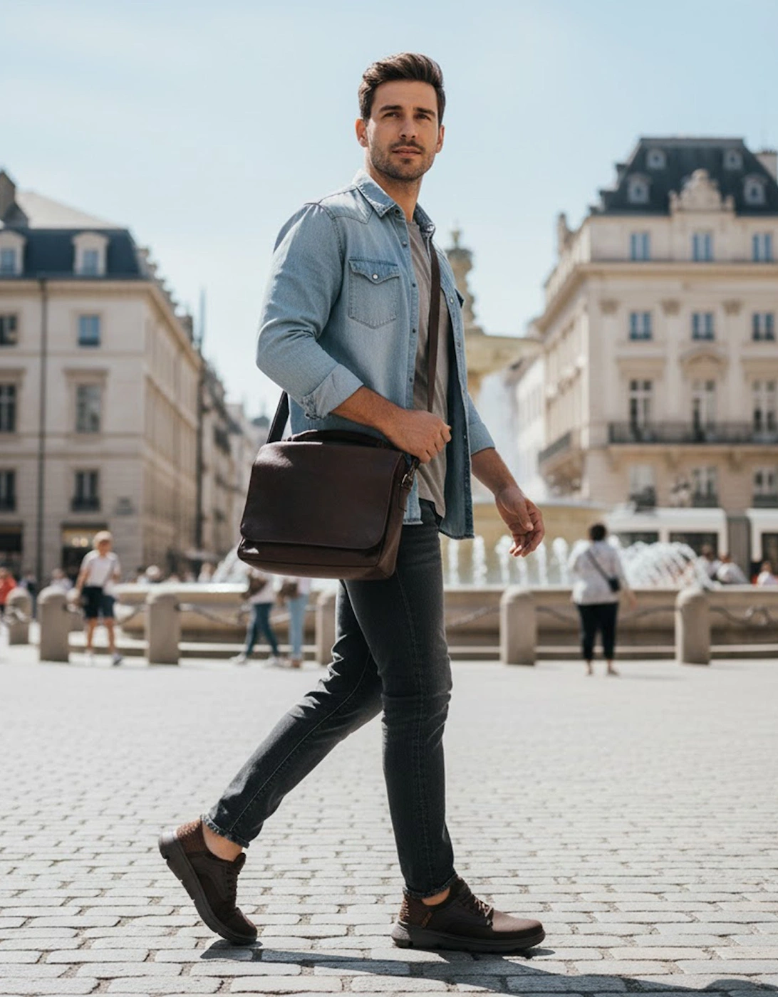 205046/CHOC GARZA-GERVIN Mens Casual Trainers Chocolate