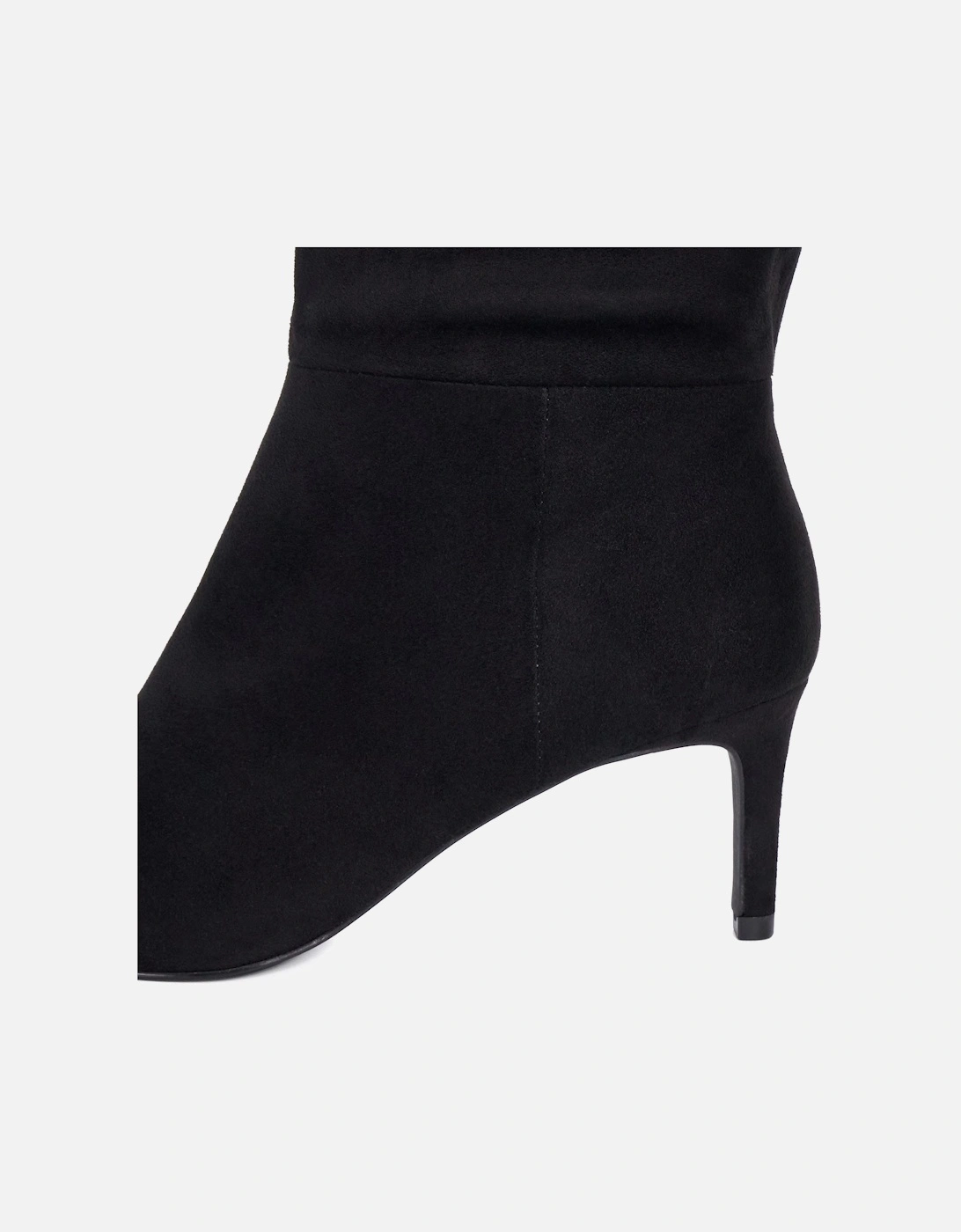 Sliced Slouchy Mid Heel Boots