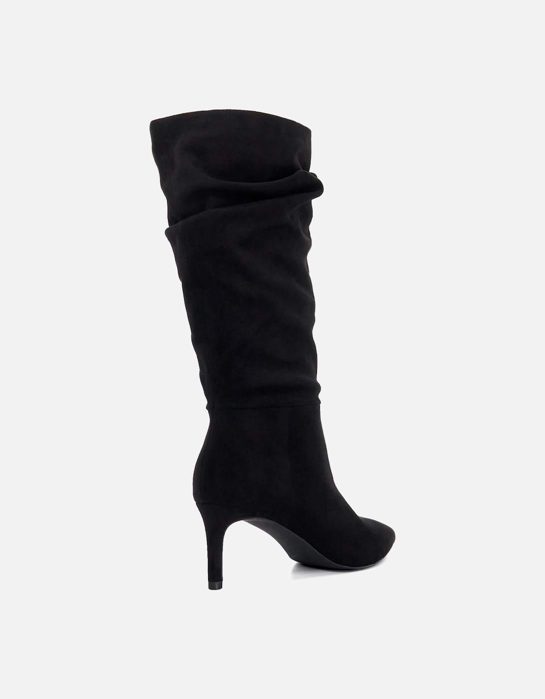 Sliced Slouchy Mid Heel Boots