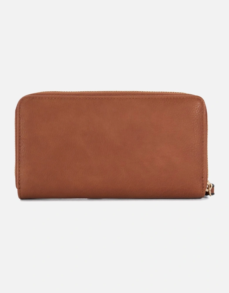 Krissyo Leopard Lined Tan Purse