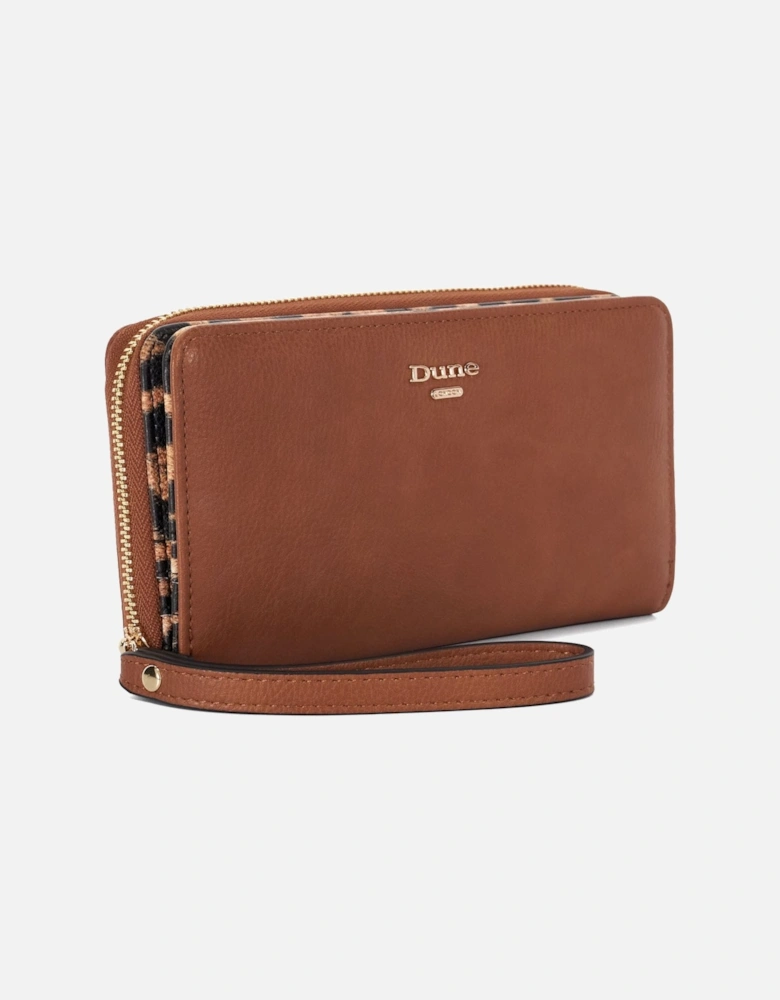 Krissyo Leopard Lined Tan Purse