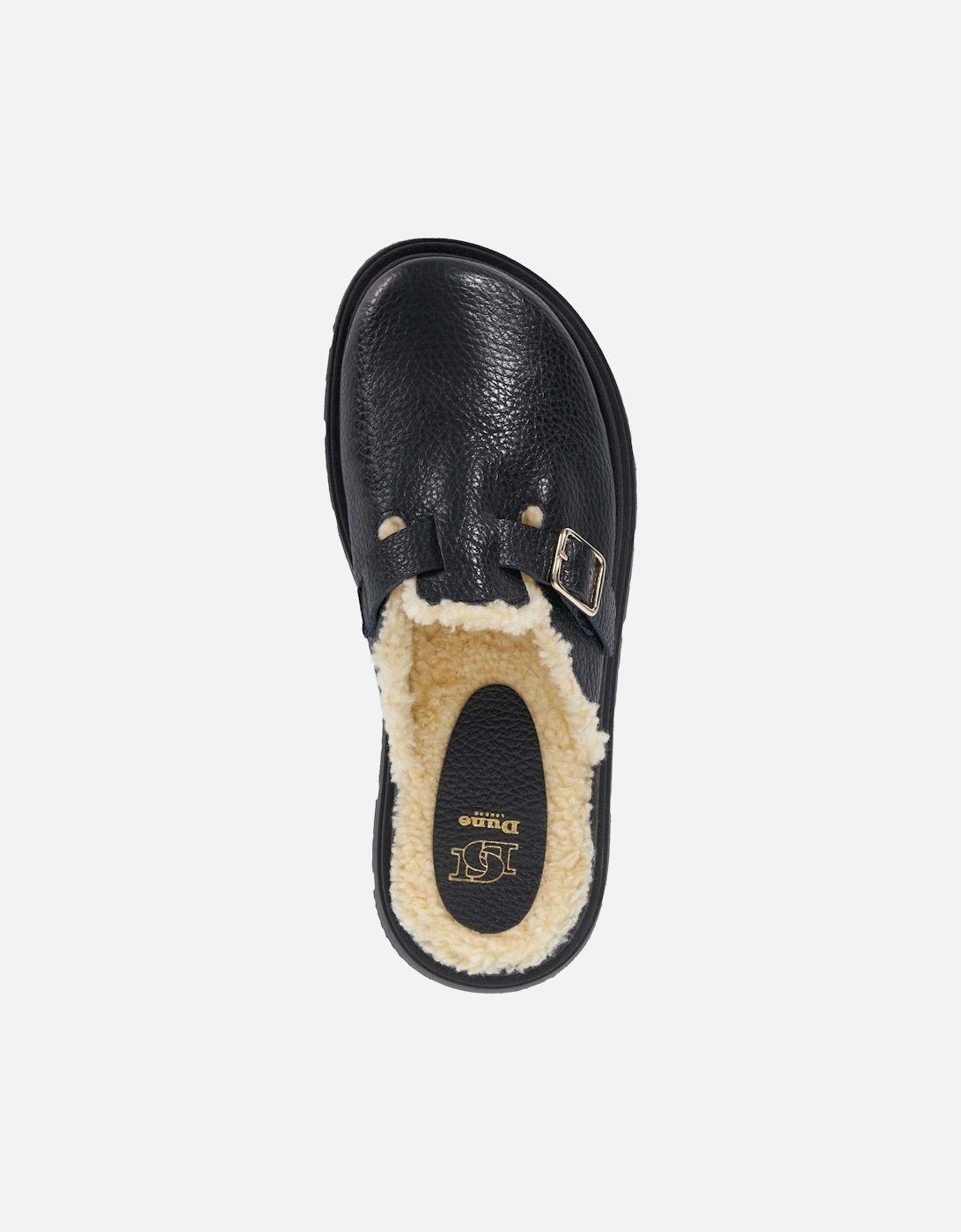 Gene Leather Faux Shearling Lined Clogs