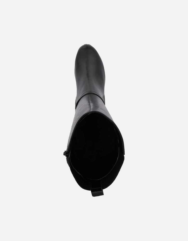 Sareena Buckle Block Heel Knee High Boots