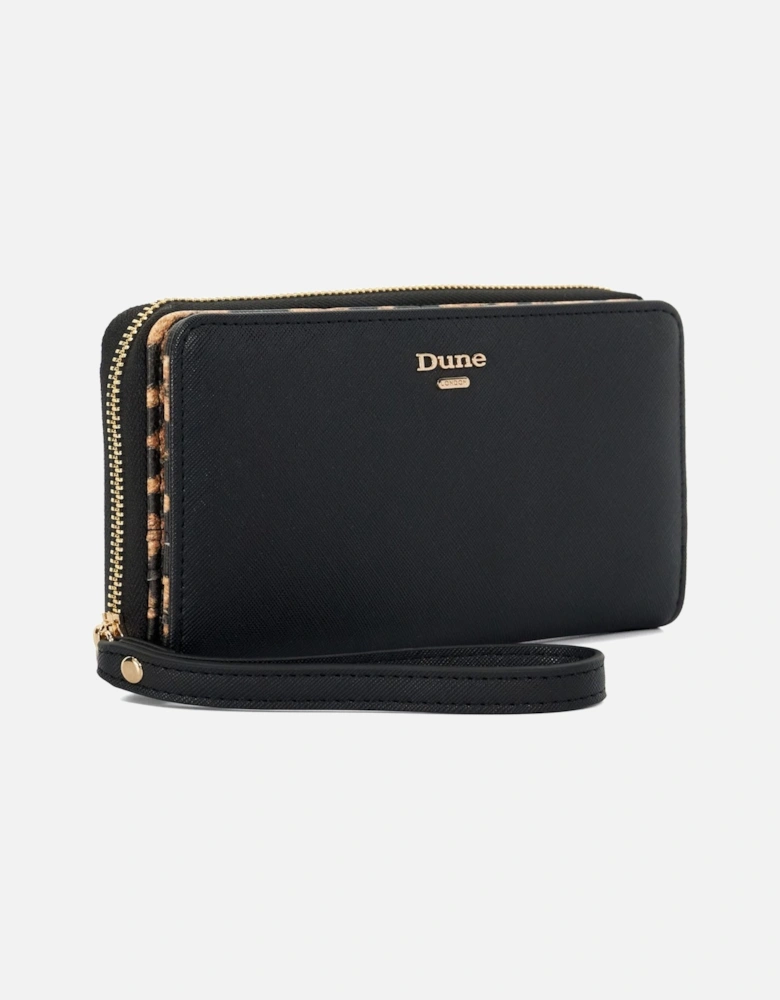 Krissyo Leopard Lined Tan Purse