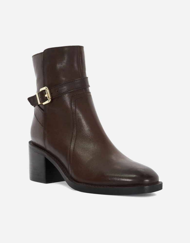 Plotto Leather Block Heel Boots