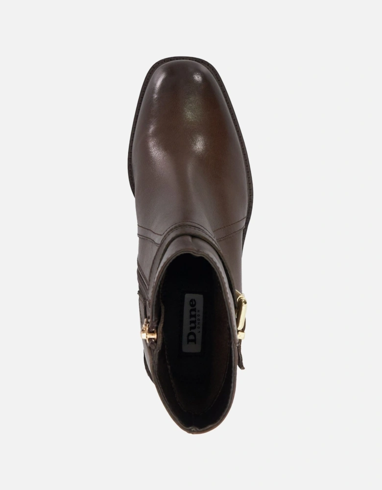 Plotto Leather Block Heel Boots