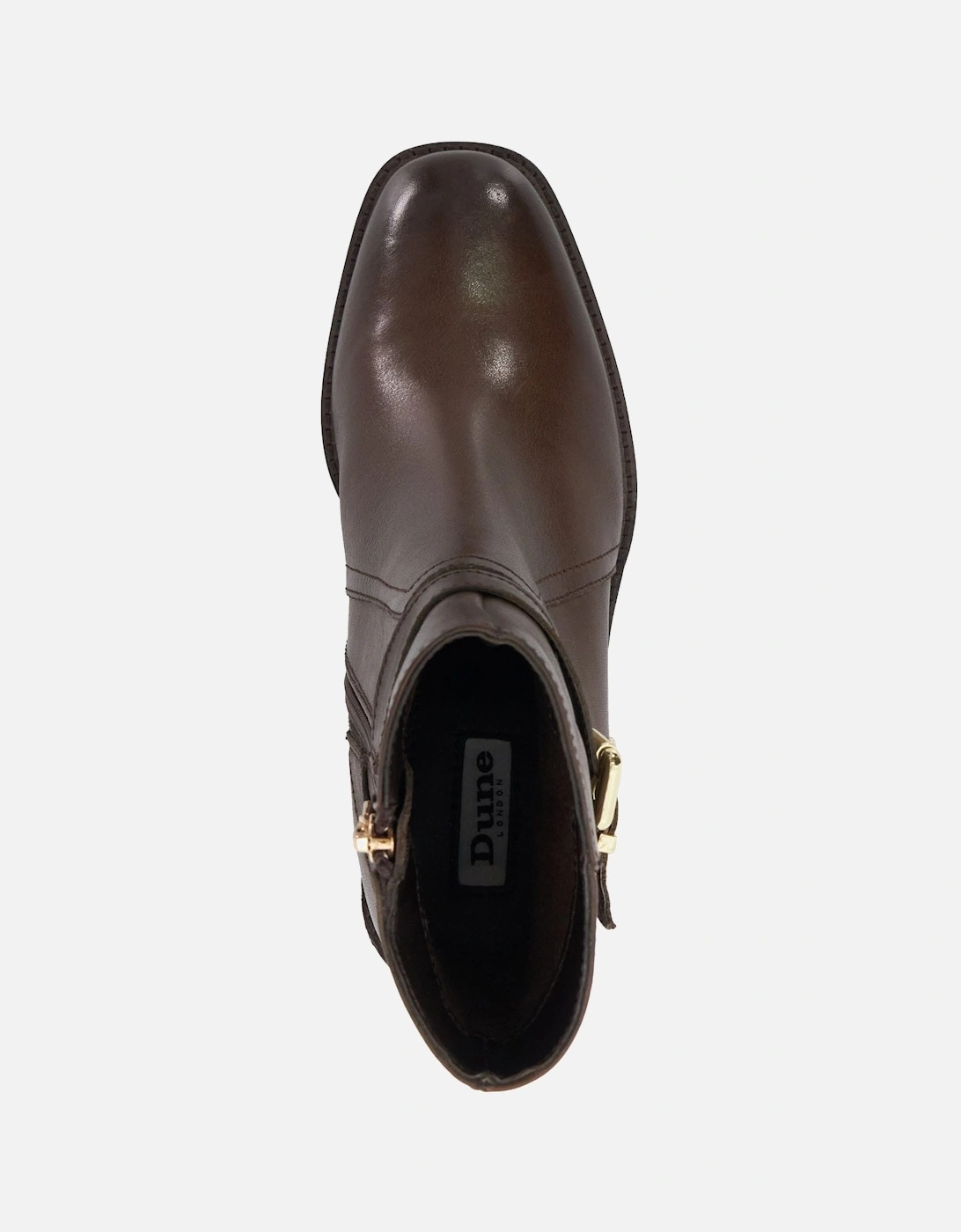 Plotto Leather Block Heel Boots