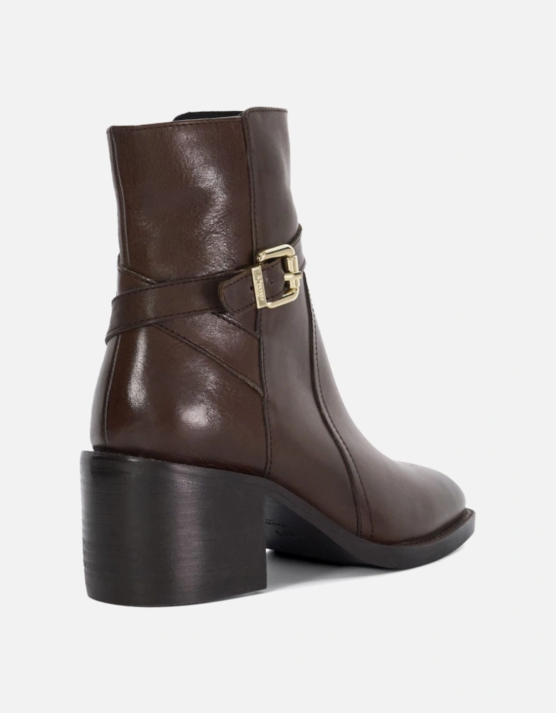 Plotto Leather Block Heel Boots