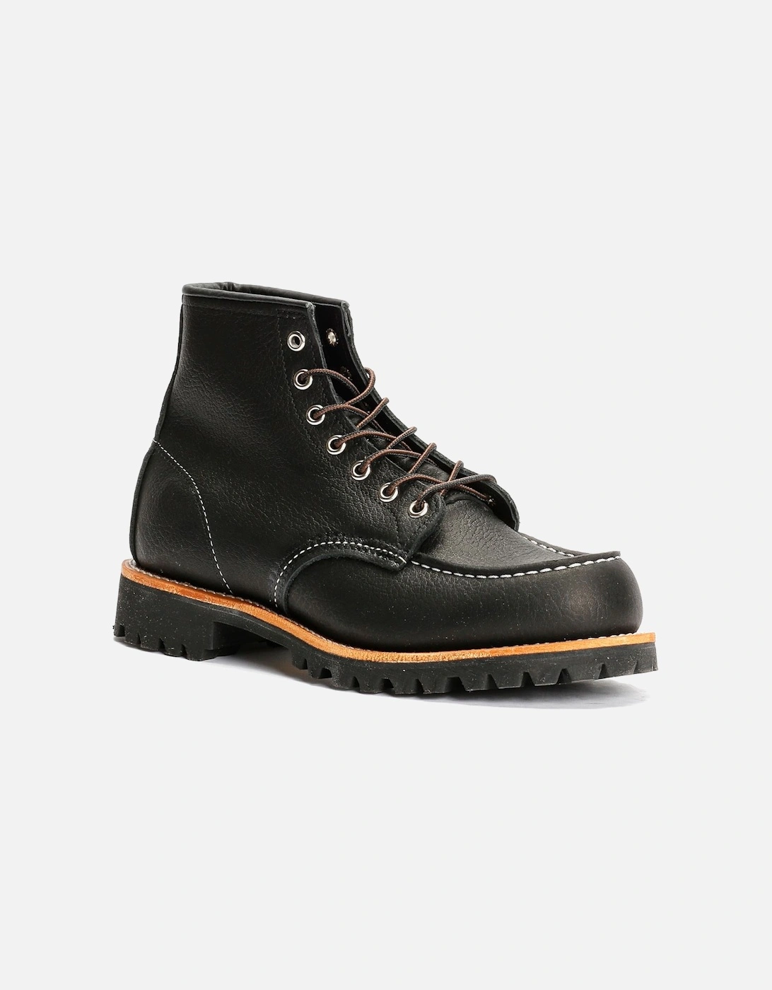 2949 Roughneck 6" Moc Toe Work Leather Men's Black Boots