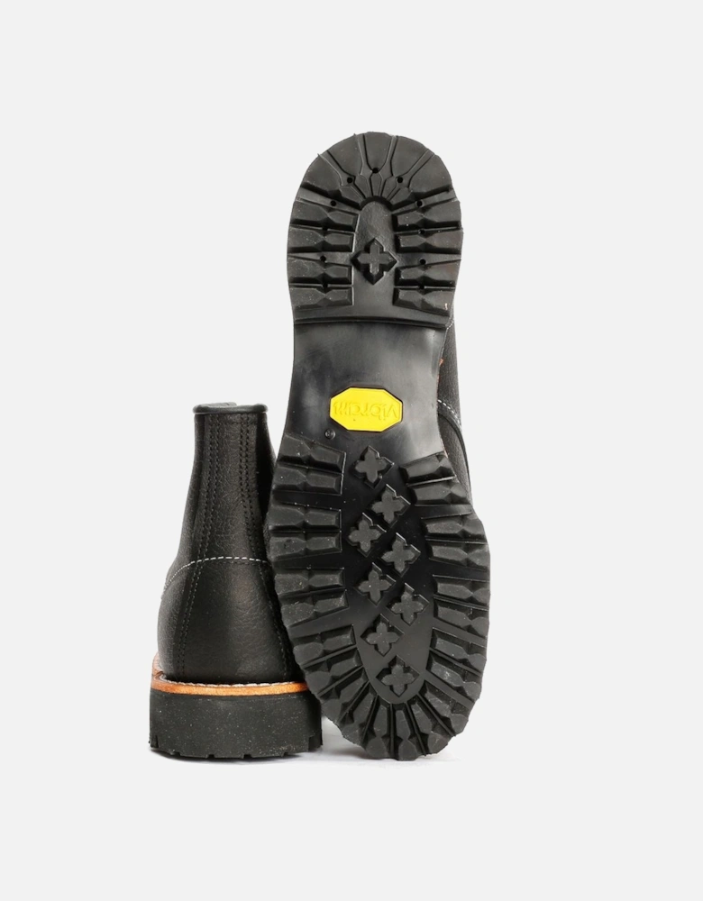 2949 Roughneck 6" Moc Toe Work Leather Men's Black Boots