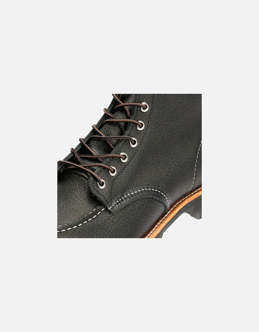 2949 Roughneck 6" Moc Toe Work Leather Men's Black Boots