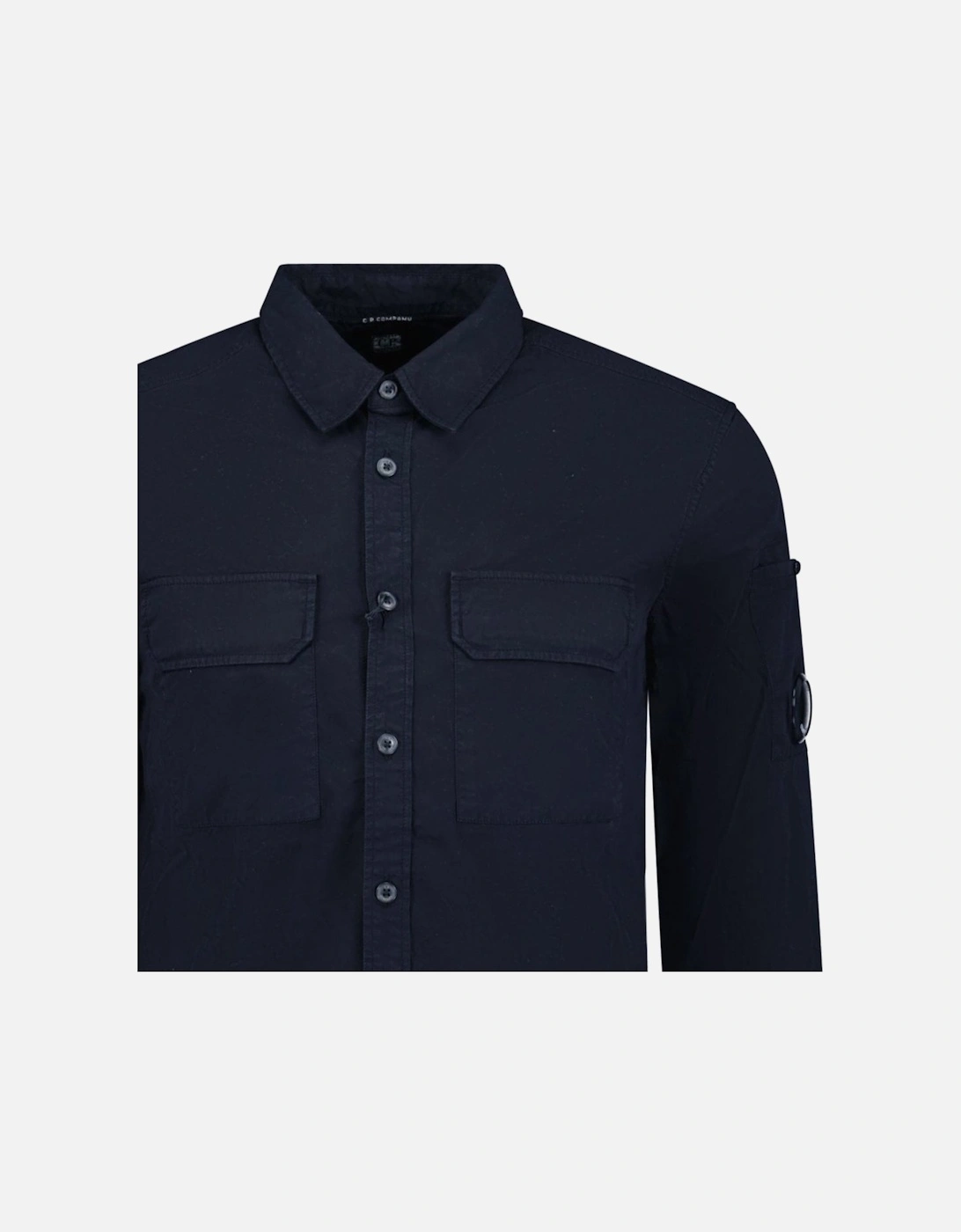 Button Up Lens Overshirt Navy