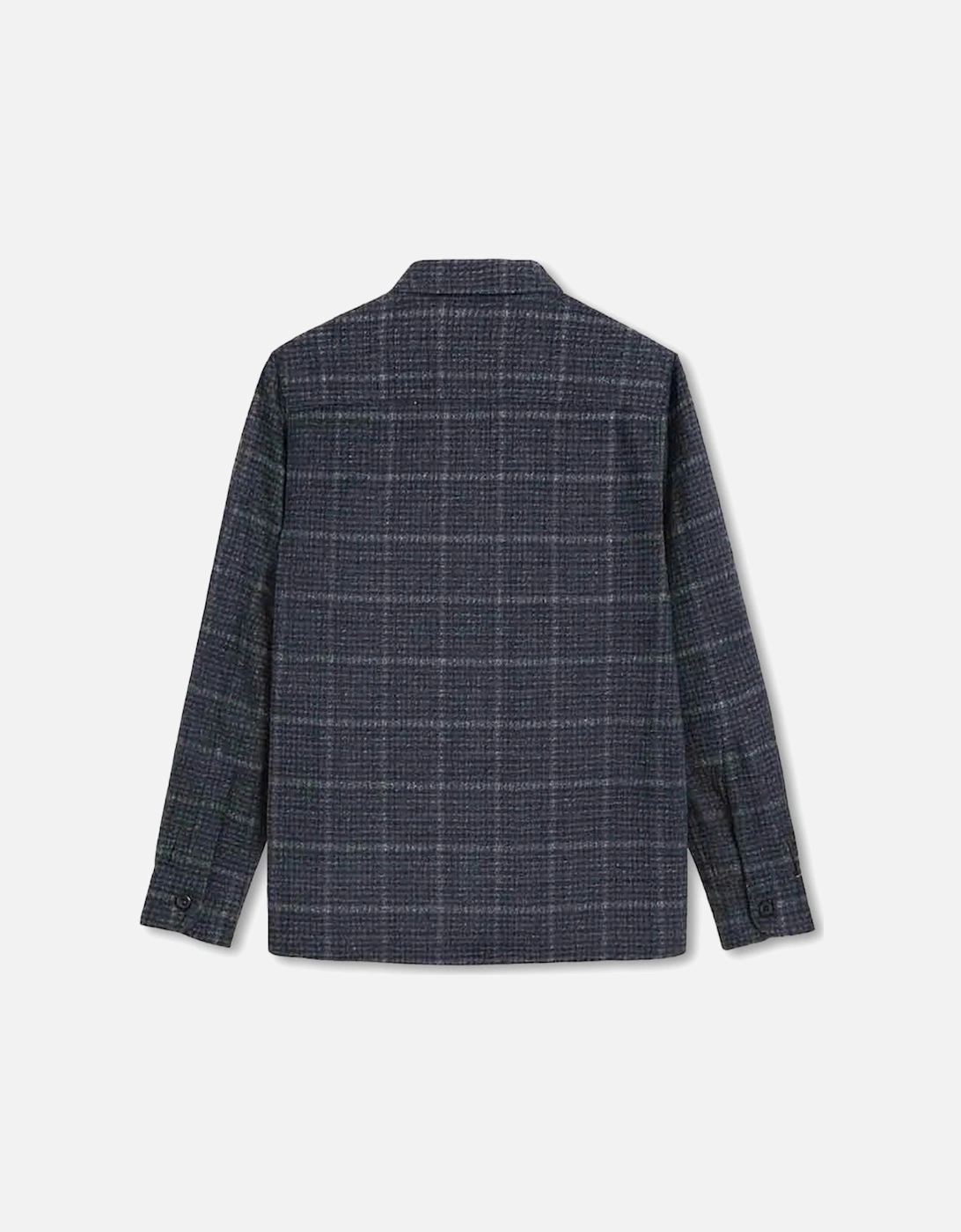 Men's Charcoal Grey Checked Overshirt
