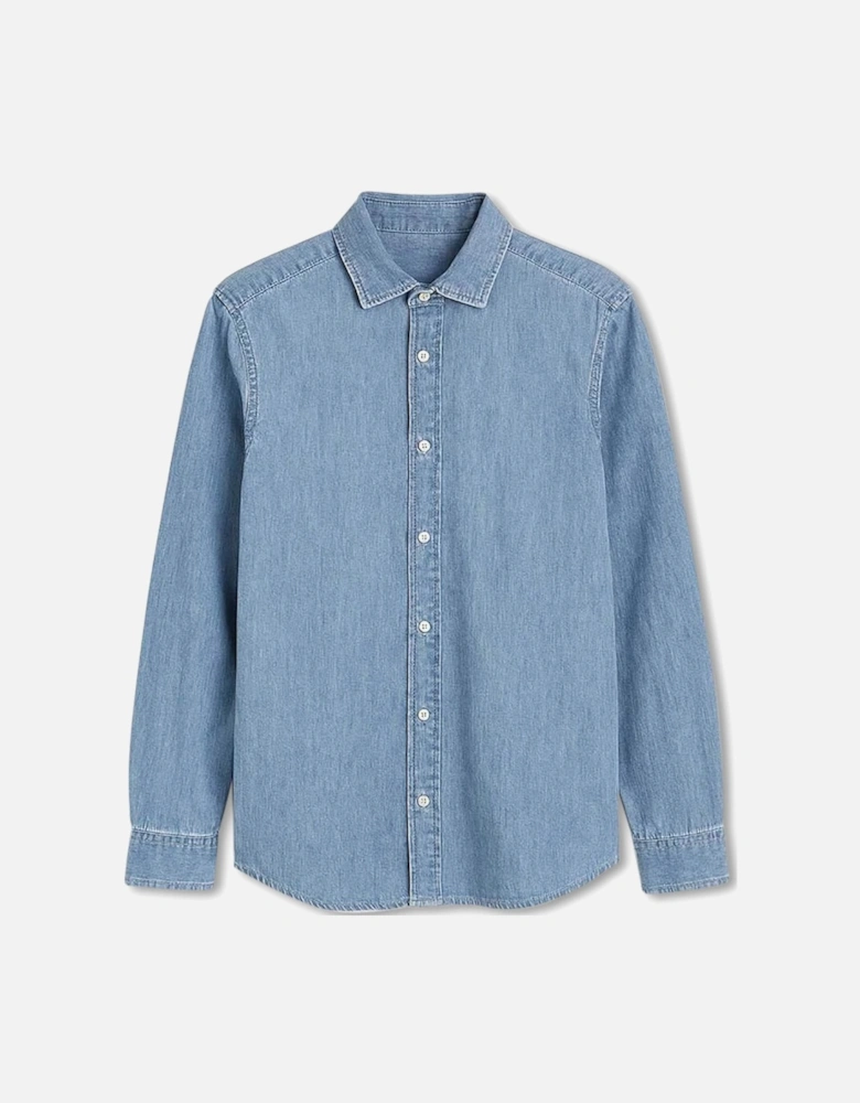 Men's Chambray Blue Shirt