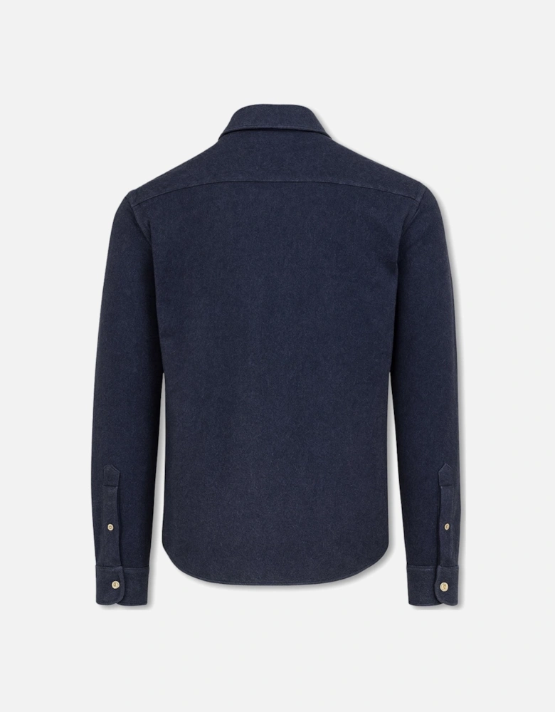 Men's Blue Virgin Wool Shirt