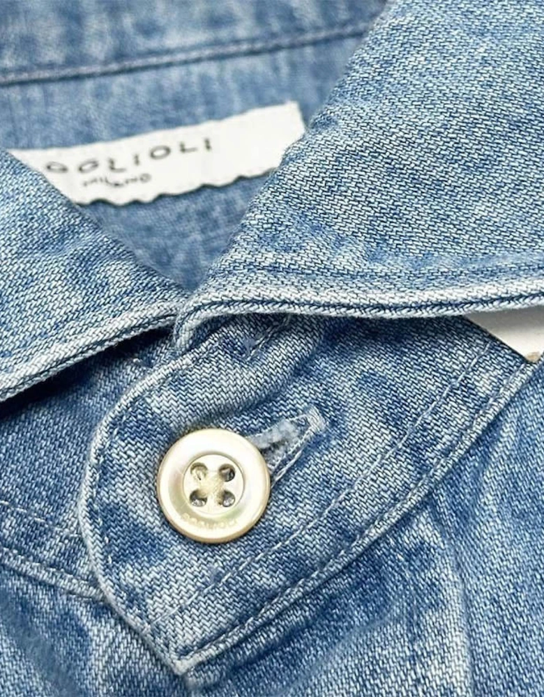 Men's Chambray Blue Shirt