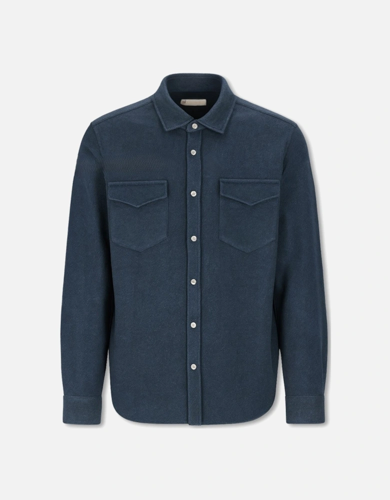 Men's Blue Virgin Wool Shirt