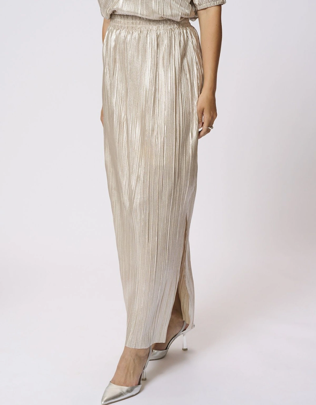 KAgalexi Metallic Maxi Skirt, 2 of 1