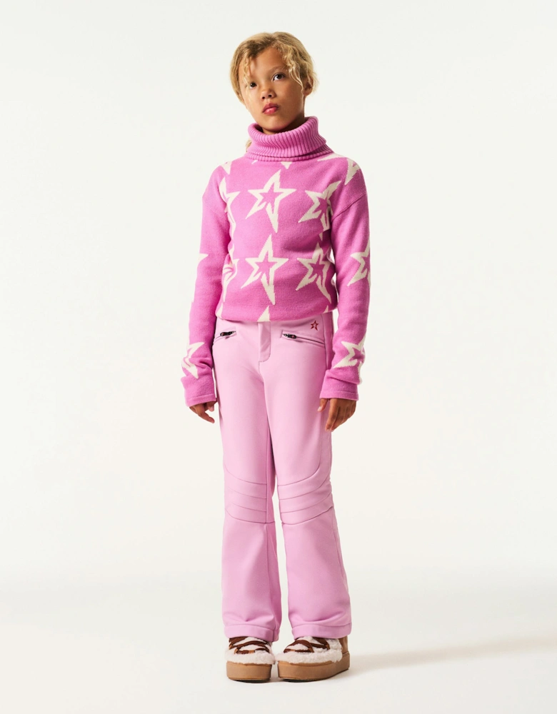 Girls Merino Wool Star Dust Jumper in Pink