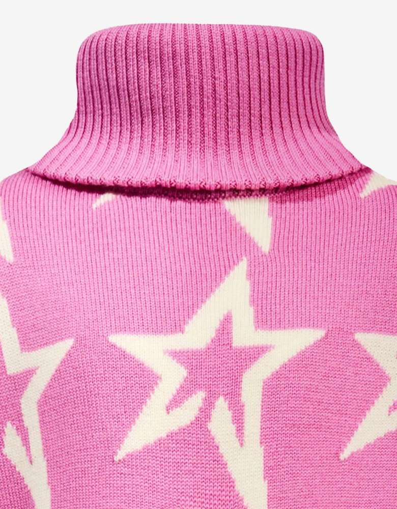 Girls Merino Wool Star Dust Jumper in Pink