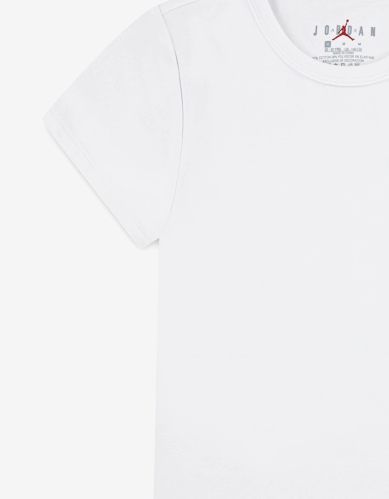 Jordan Girls Brooklyn Essential T-Shirt in White