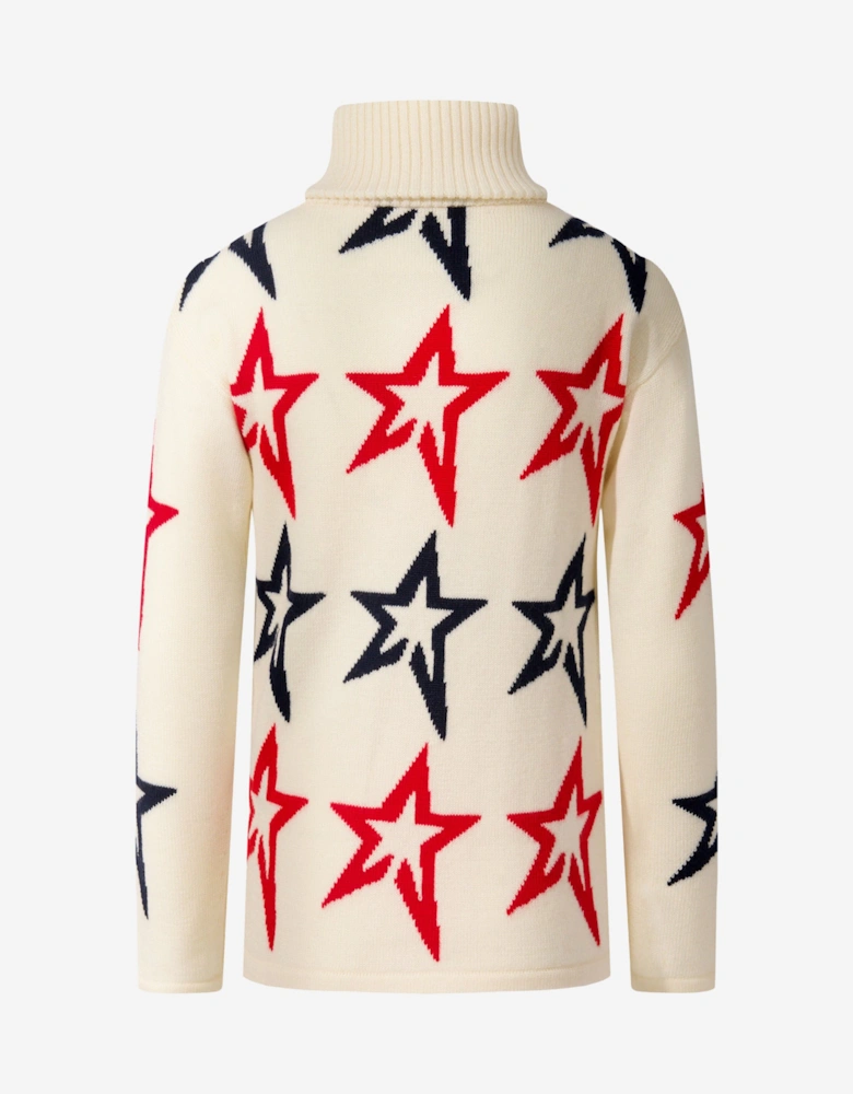 Kids Merino Wool Star Dust Jumper in Ivory