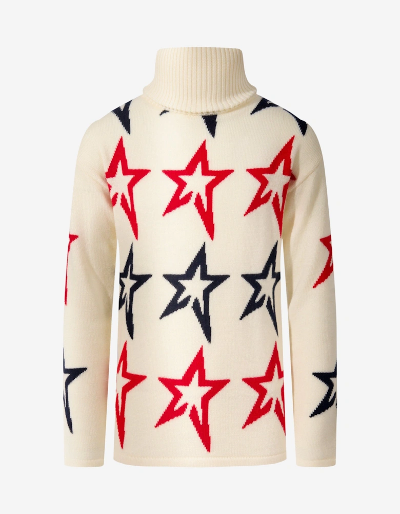 Kids Merino Wool Star Dust Jumper in Ivory