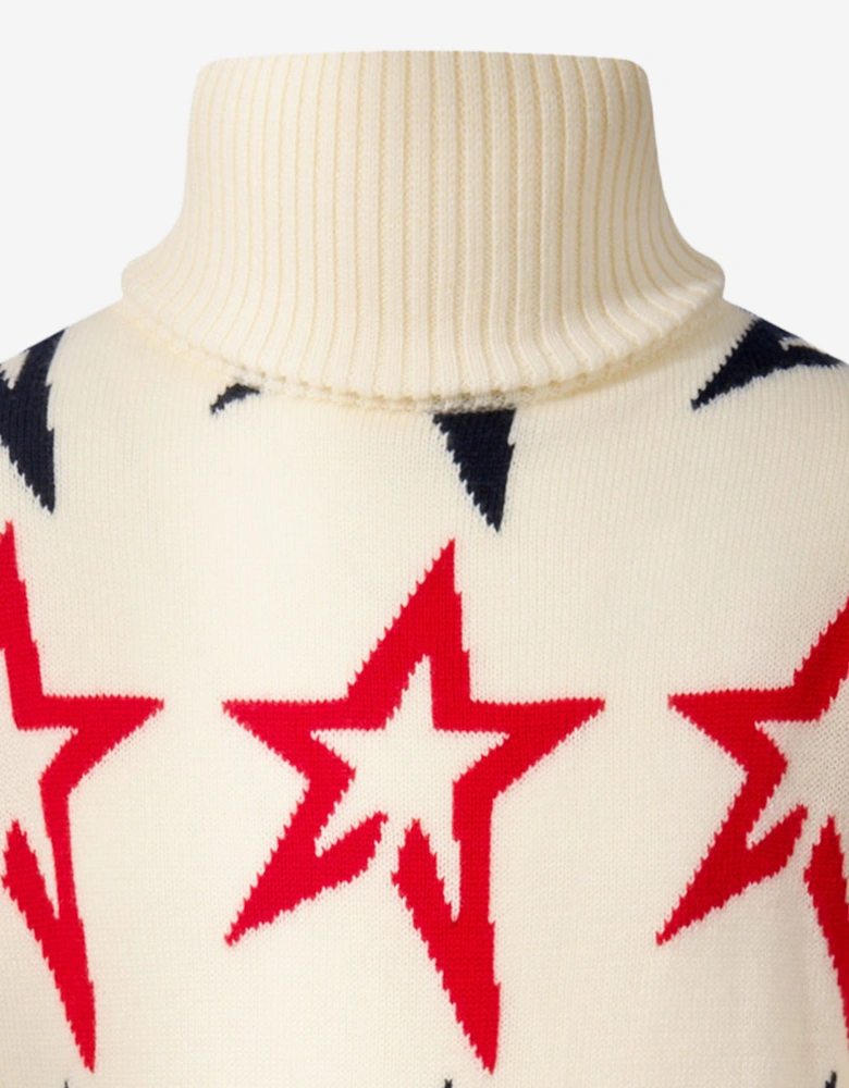 Kids Merino Wool Star Dust Jumper in Ivory