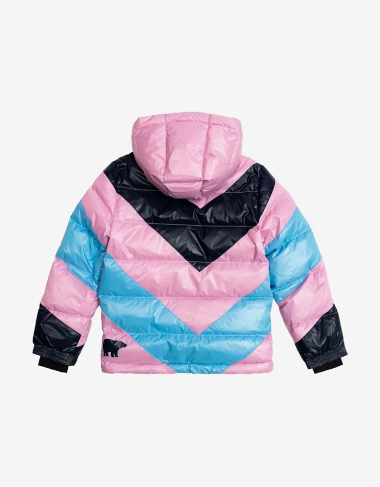 Girls Down Padded Super Mojo Ski Jacket in Multicolour