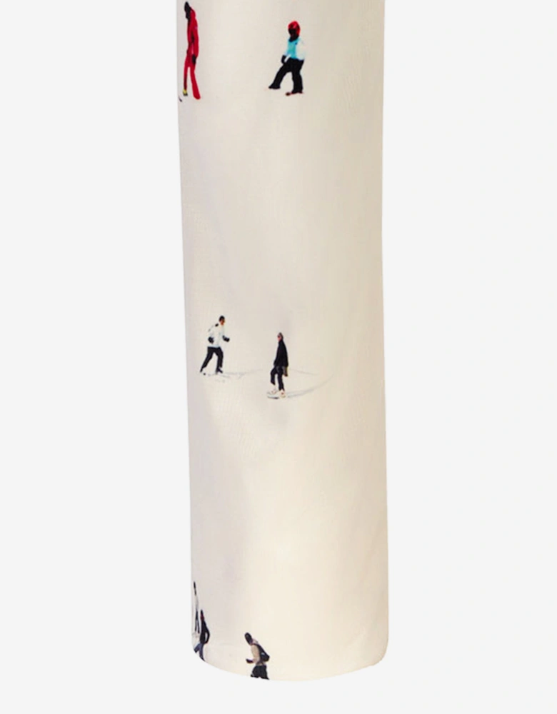 Kids Dede Ski Print Thermal Leggings in Ivory