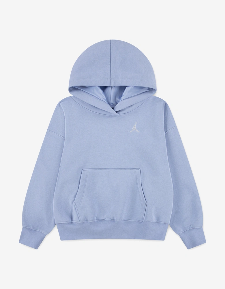 Jordan Girls MJ Brooklyn Fleece Hoodie in Blue