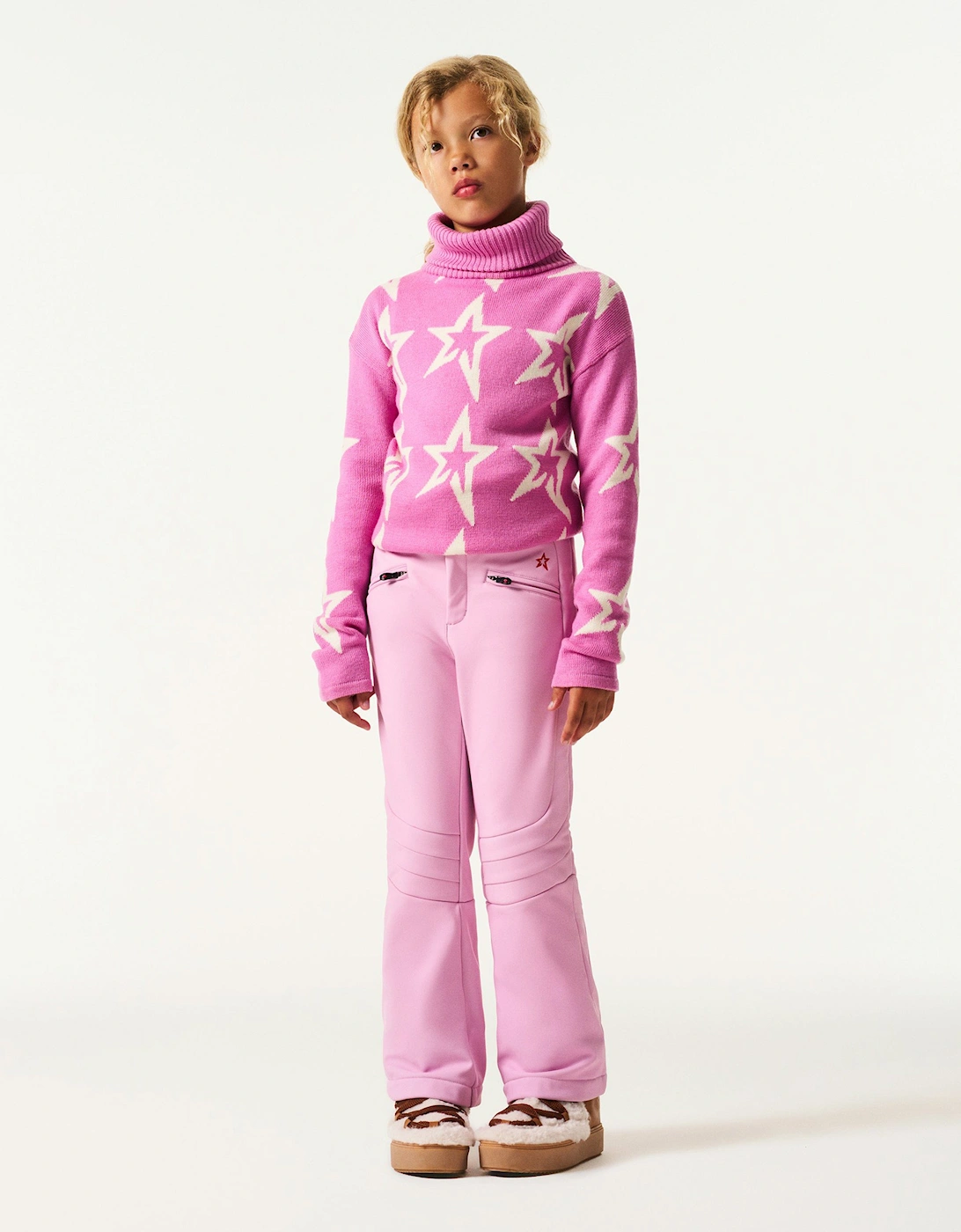Girls High-Waist Aurora Flare Ski Pants In Pink
