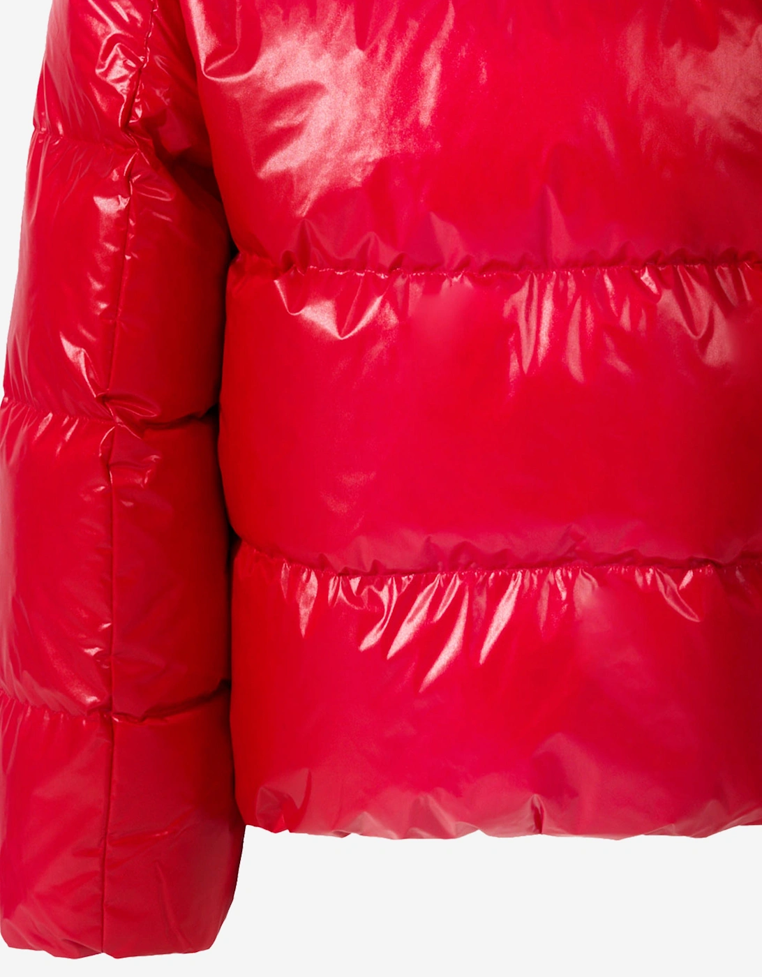 Kids Down Padded Nuuk Puffer Jacket in Red