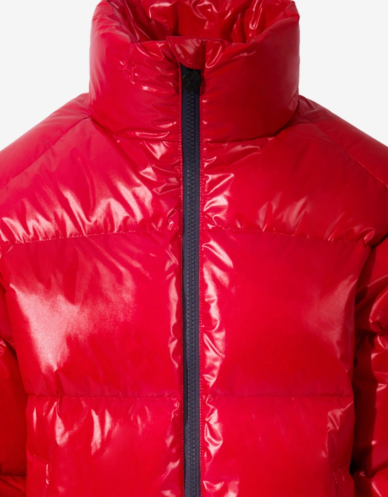 Kids Down Padded Nuuk Puffer Jacket in Red