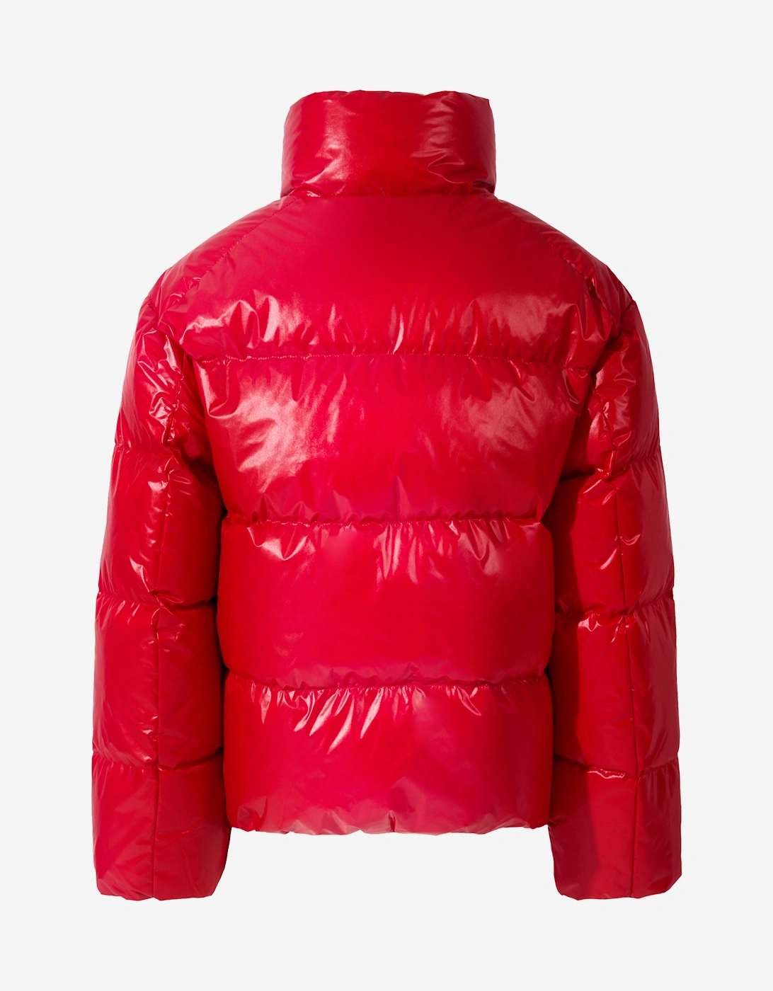 Kids Down Padded Nuuk Puffer Jacket in Red