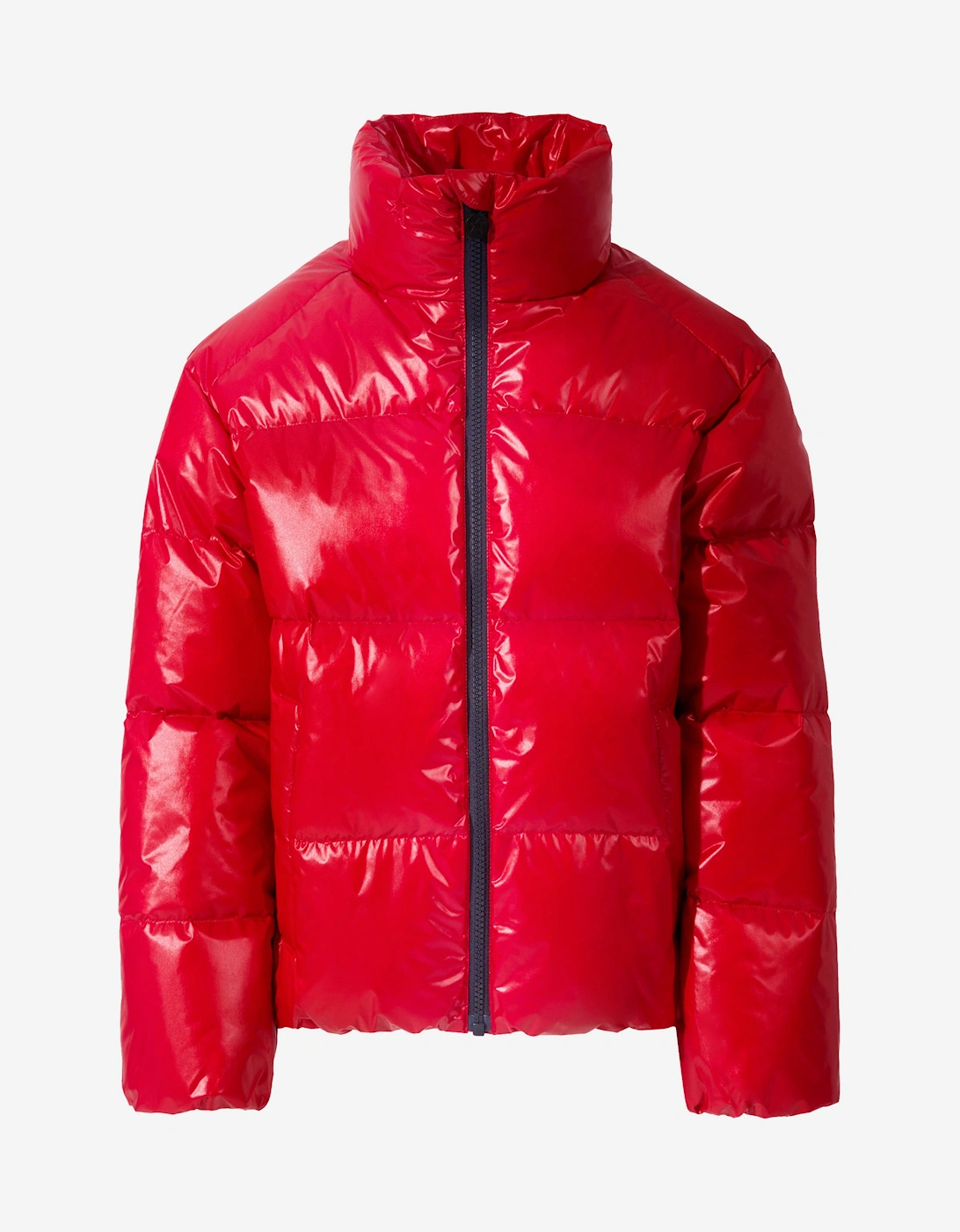 Kids Down Padded Nuuk Puffer Jacket in Red, 5 of 4