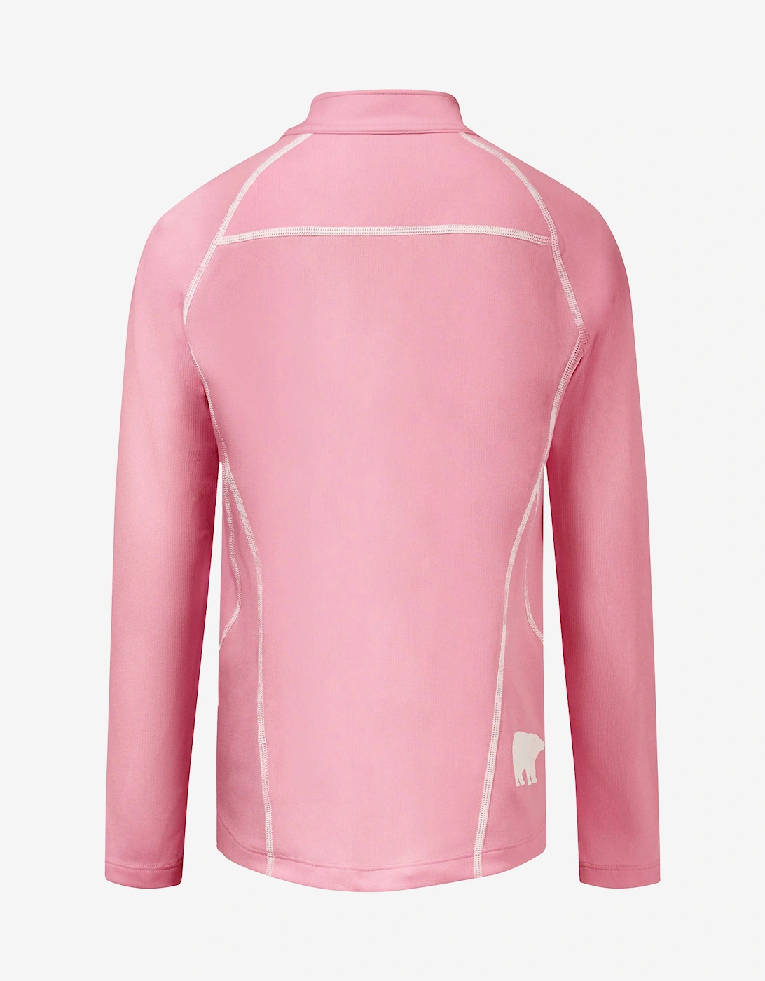 Girls Thermal Half Zip Top in Pink