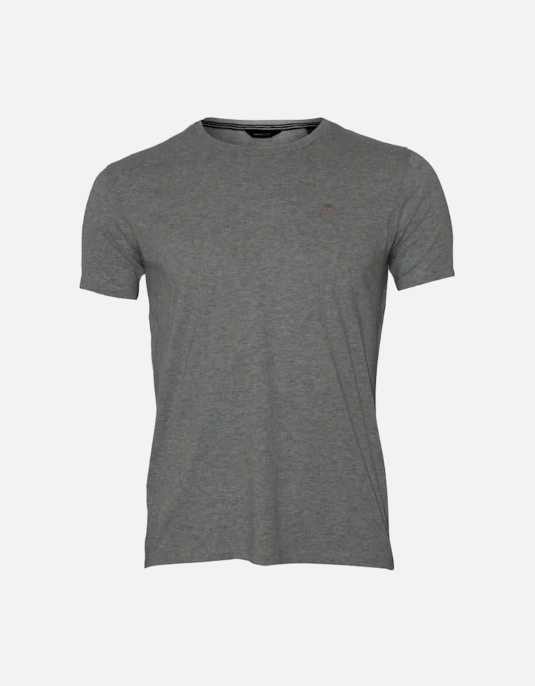 Original Solid Crew-Neck Boys T-Shirt, Light Grey Melange