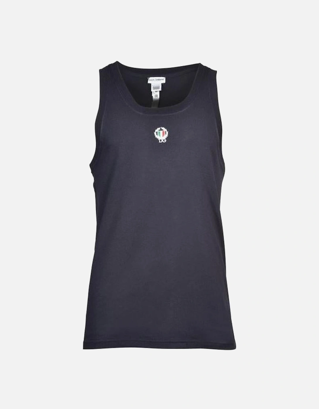 Dolce& Gabbana Tank Top Vest with Crest, Navy, 4 of 3