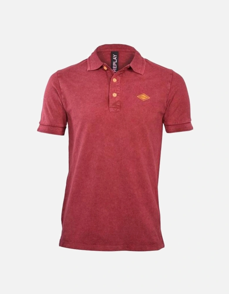 Pique Polo Shirt, Burnt Red