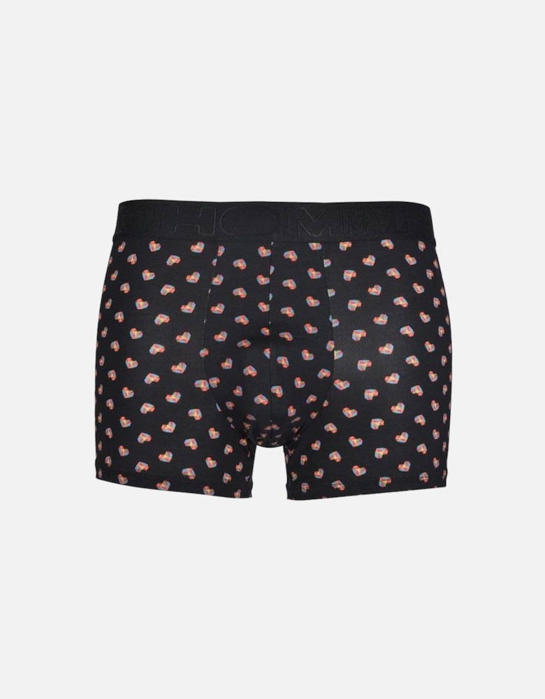Romeo Hearts Print Boxer Brief, Black