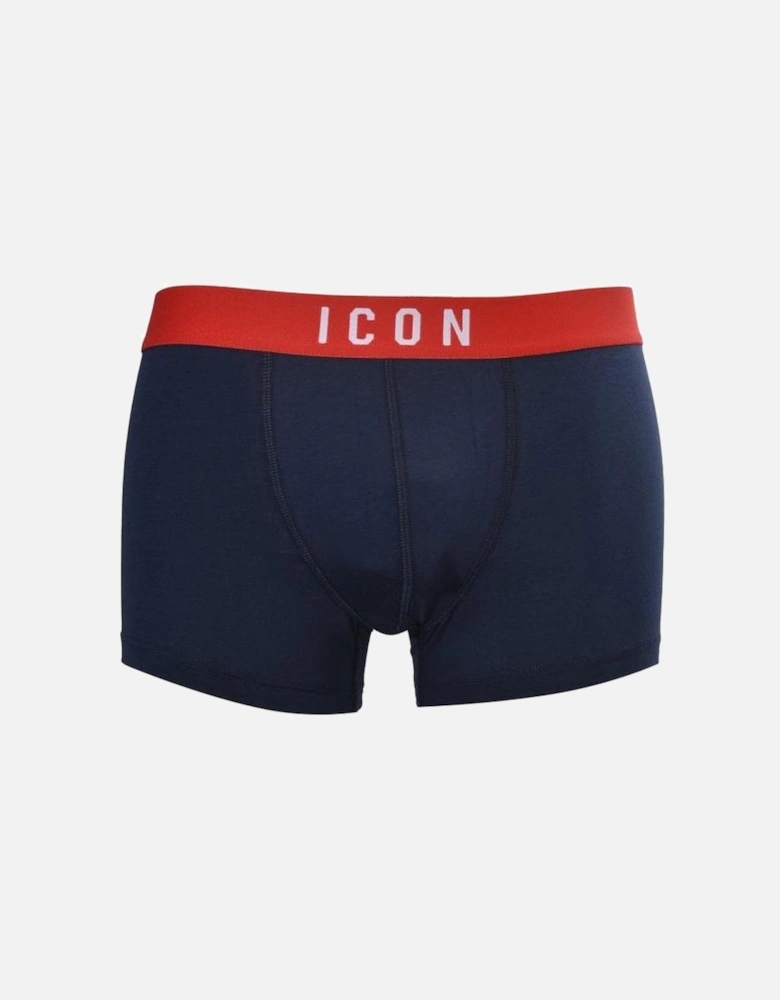 ICON Logo Boxer Trunk, Navy/red