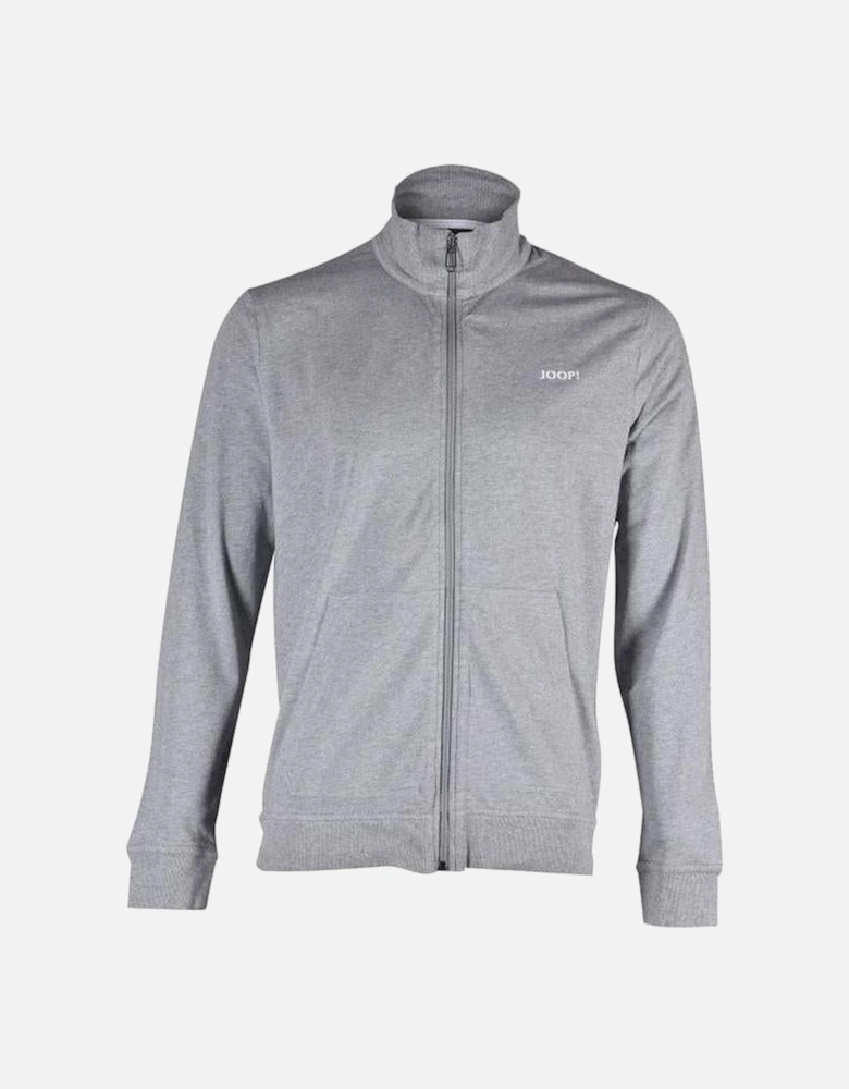 Full Zip Track Jacket, Grey Melange