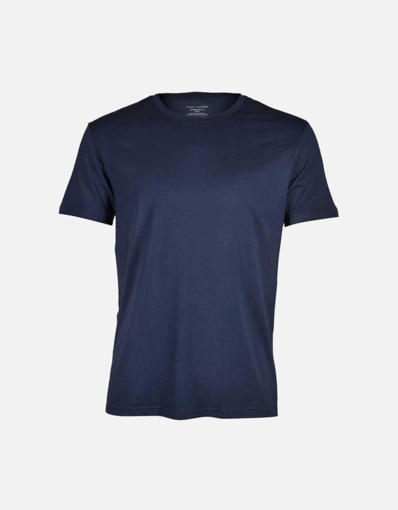 Bamboo Cotton Crew-Neck T-Shirt, Navy