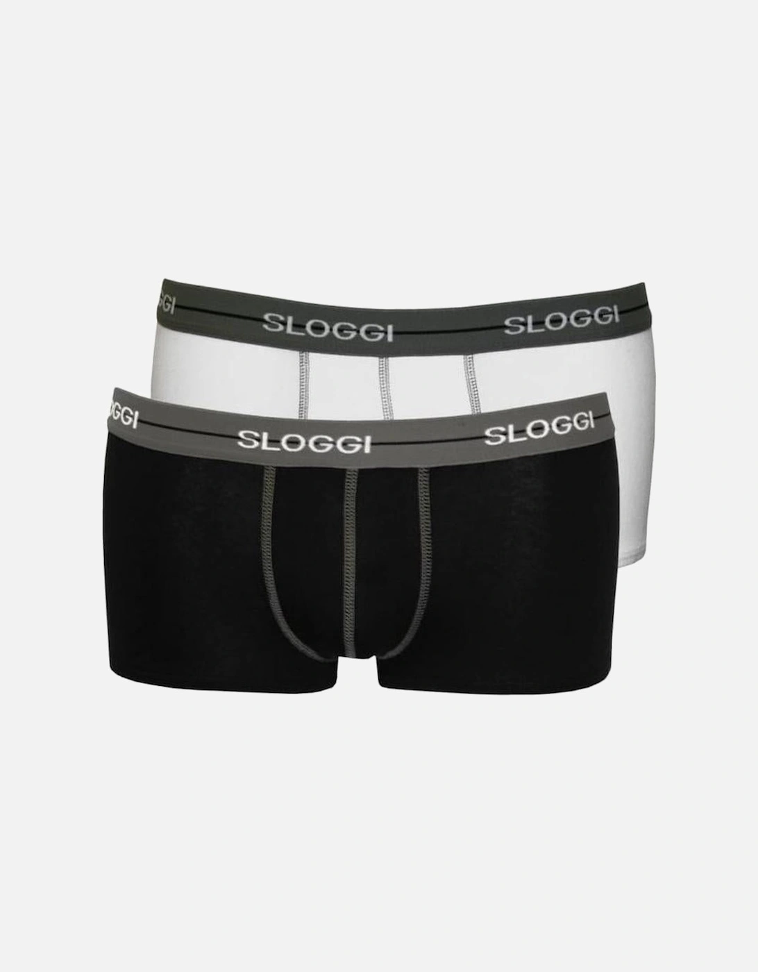 2-Pack Start Hipster Boxer Trunks, Black/White, 4 of 3