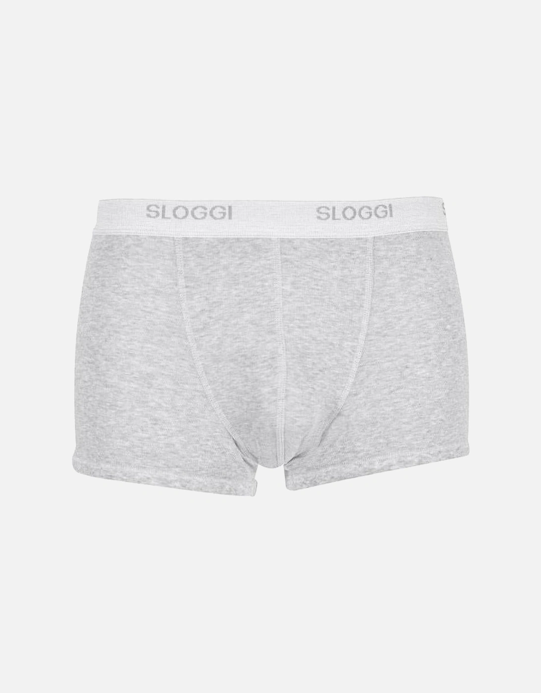 Basic Short Boxer Trunk, Grey Heather Melange, 5 of 4