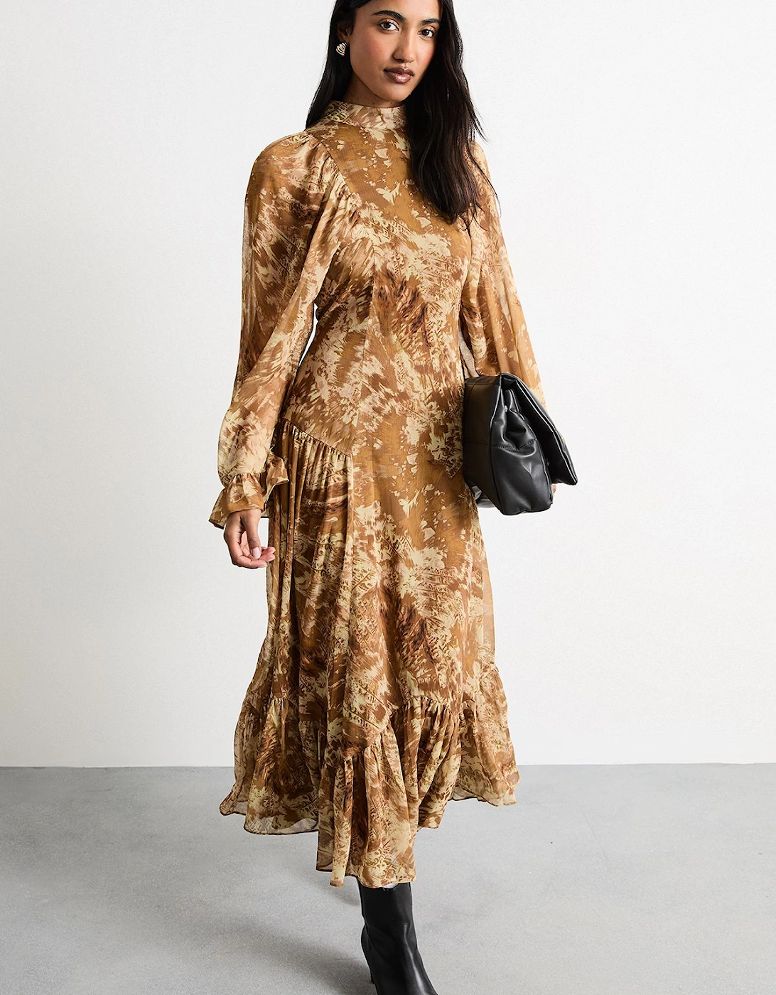 Romantic Chiffon Fluted Sleeve Midaxi Dress, 2 of 1