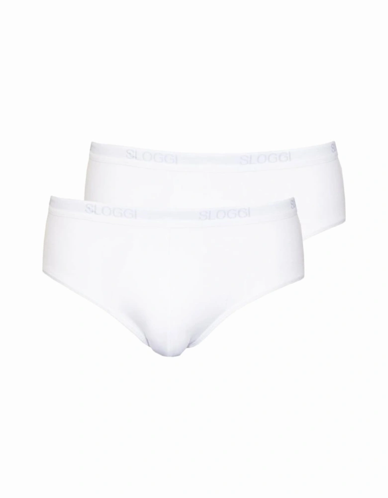 2-Pack Basic Midi Briefs, White